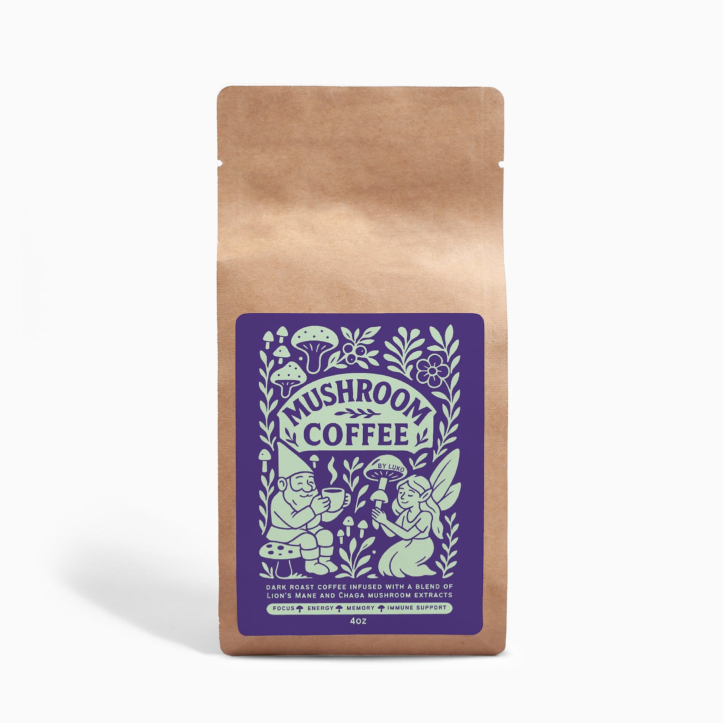 Mushroom Coffee Fusion - Lion’s Mane & Chaga 4oz